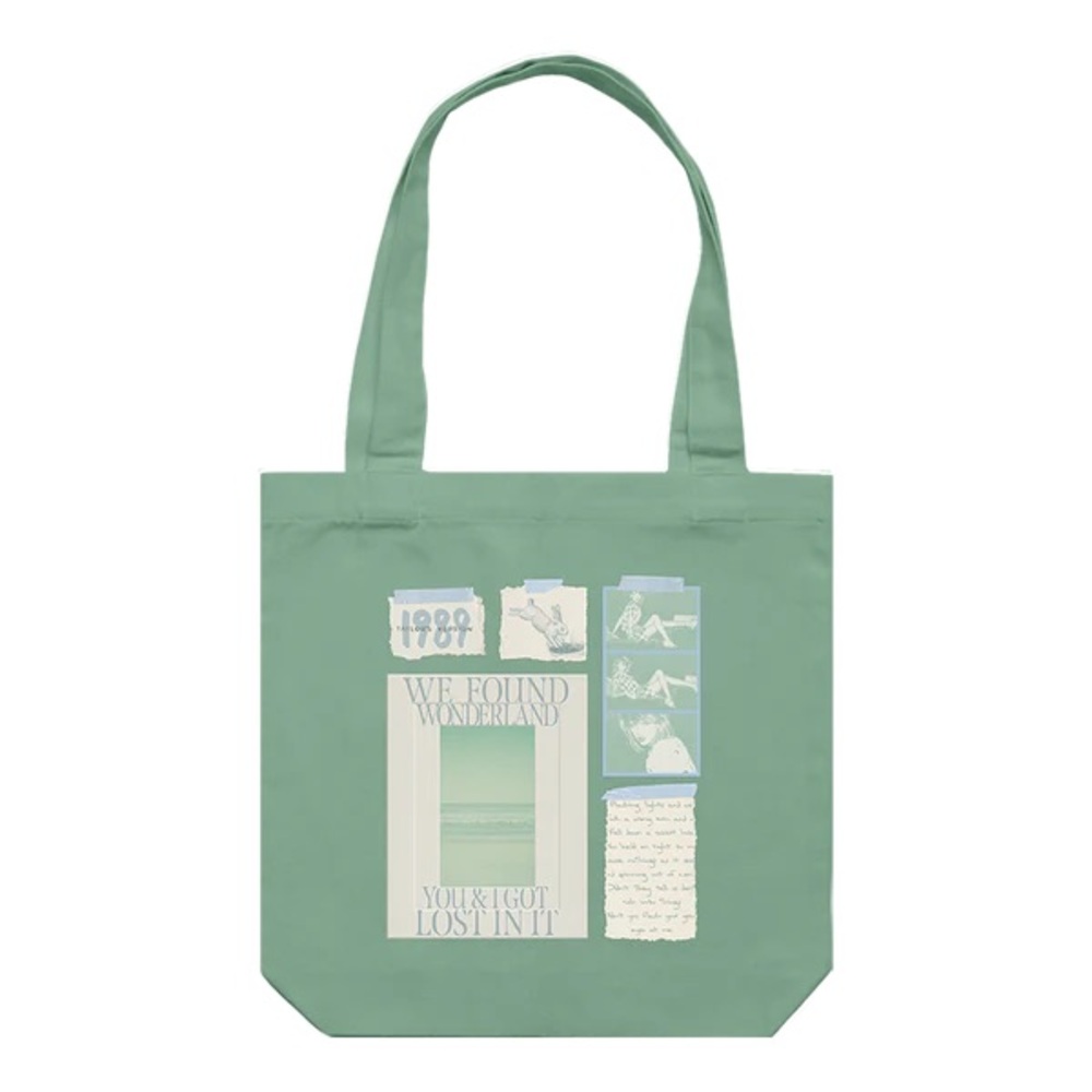 Taylor Swift We Found Wonderland Green Tote Bag NWT SEALED 1989 Taylor’s Version